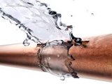 Burst water pipe